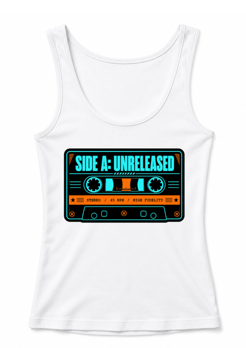 Side A: Unreleased Retro Cassette Tape Synthwave Cyberpunk Music Typography