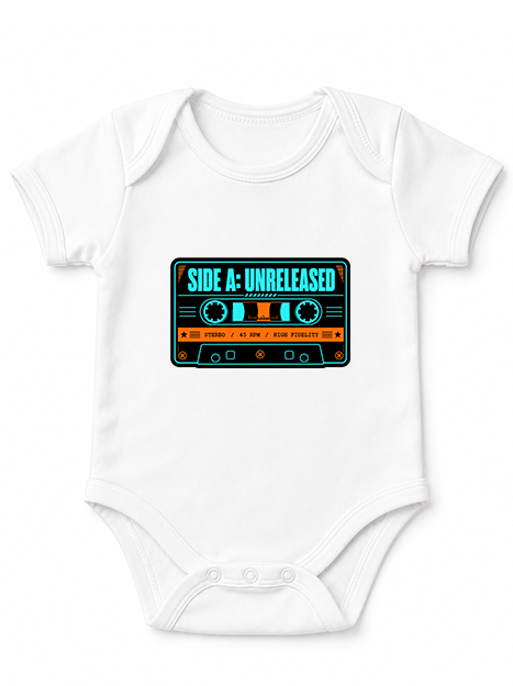 Side A: Unreleased Retro Cassette Tape Synthwave Cyberpunk Music Typography