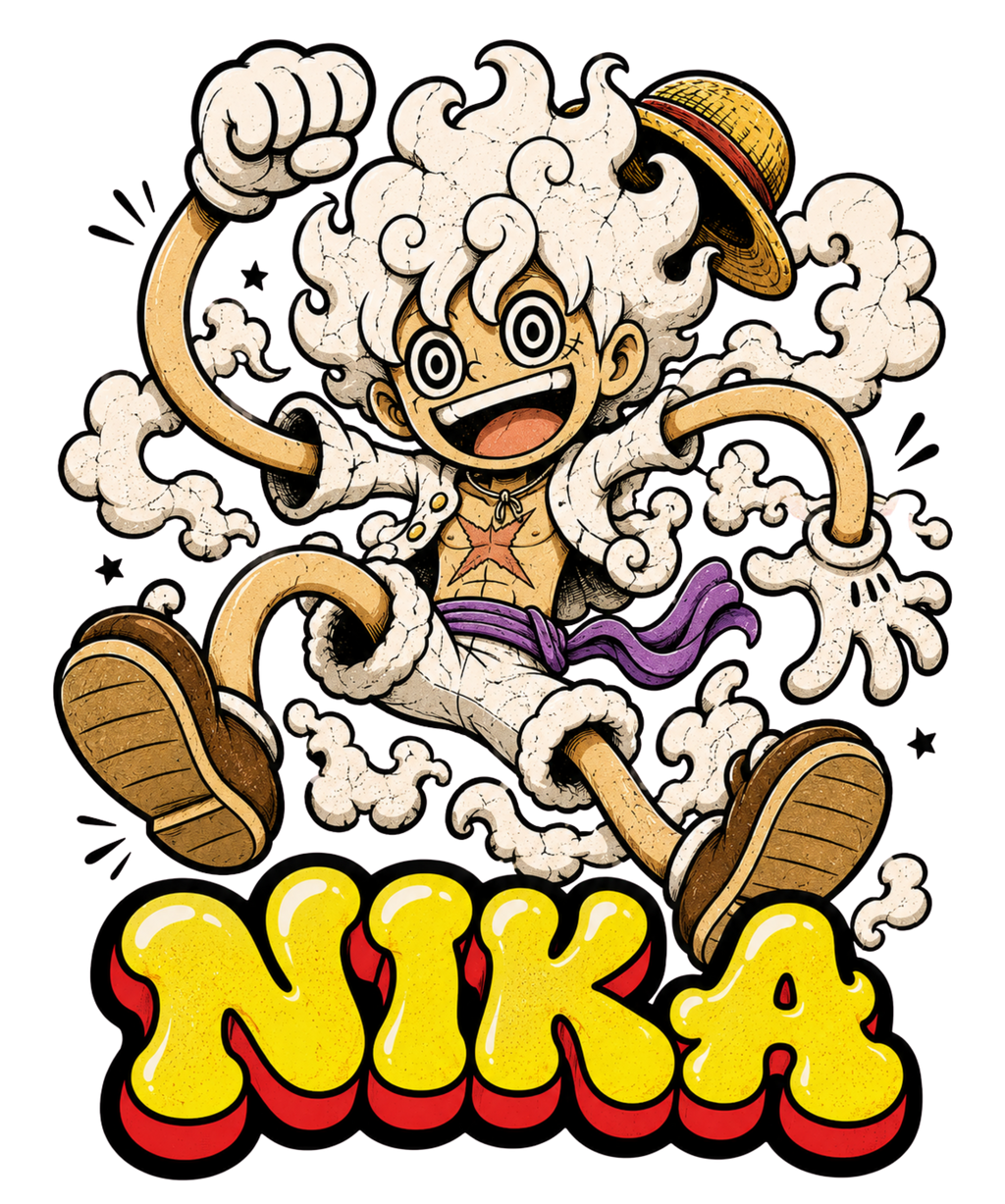 Sun God Nika Gear 5 Vintage Rubber Hose Cartoon Art