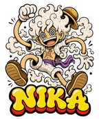 Sun God Nika Gear 5 Vintage Rubber Hose Cartoon Art