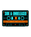 Side A: Unreleased Retro Cassette Tape Synthwave Cyberpunk Music Typography