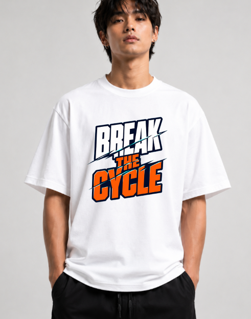 Break The Cycle Sliced Modern Typography Streetwear Motivation Quote
