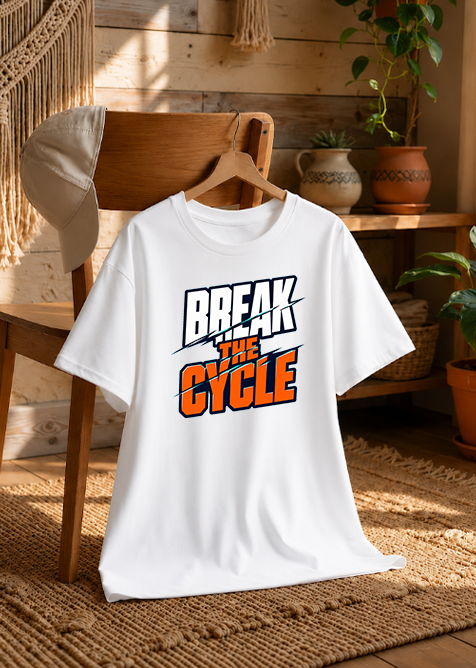 Break The Cycle Sliced Modern Typography Streetwear Motivation Quote