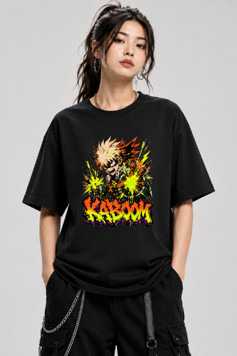 Kaboom Explosion Hero Punk Graffiti Anime Streetwear