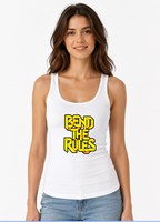 Bend The Rules 3D Ribbon Origami Typography Streetwear Rebel Quote