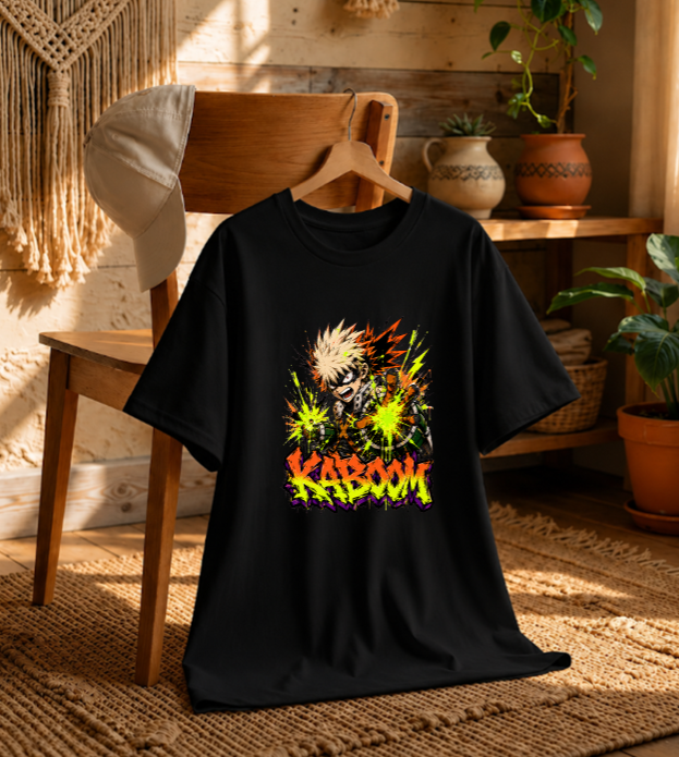 Kaboom Explosion Hero Punk Graffiti Anime Streetwear