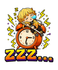 Sleepy Thunder Swordsman Alarm Clock Chibi Anime Streetwear