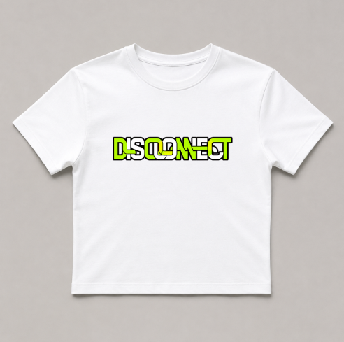 Disconnect Ribbon Wire Modern Cyberpunk Techwear Typography Streetwear