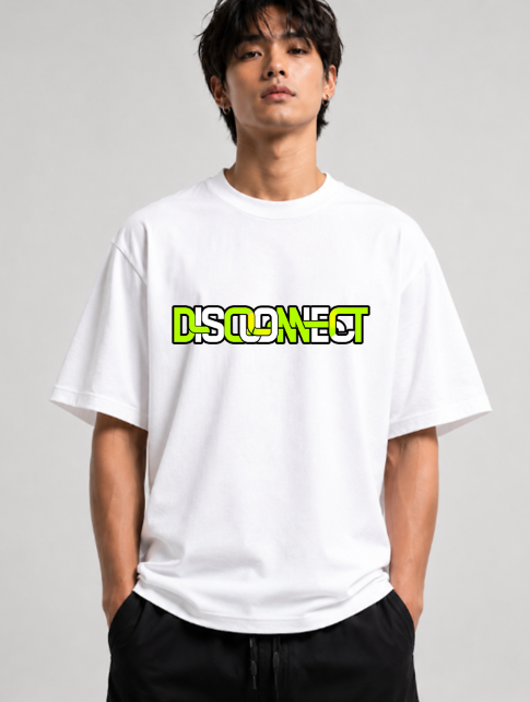 Disconnect Ribbon Wire Modern Cyberpunk Techwear Typography Streetwear