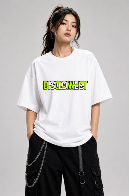 Disconnect Ribbon Wire Modern Cyberpunk Techwear Typography Streetwear