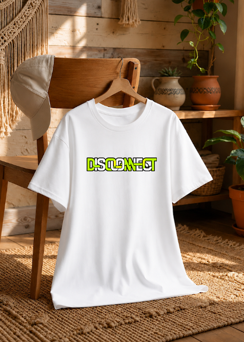 Disconnect Ribbon Wire Modern Cyberpunk Techwear Typography Streetwear
