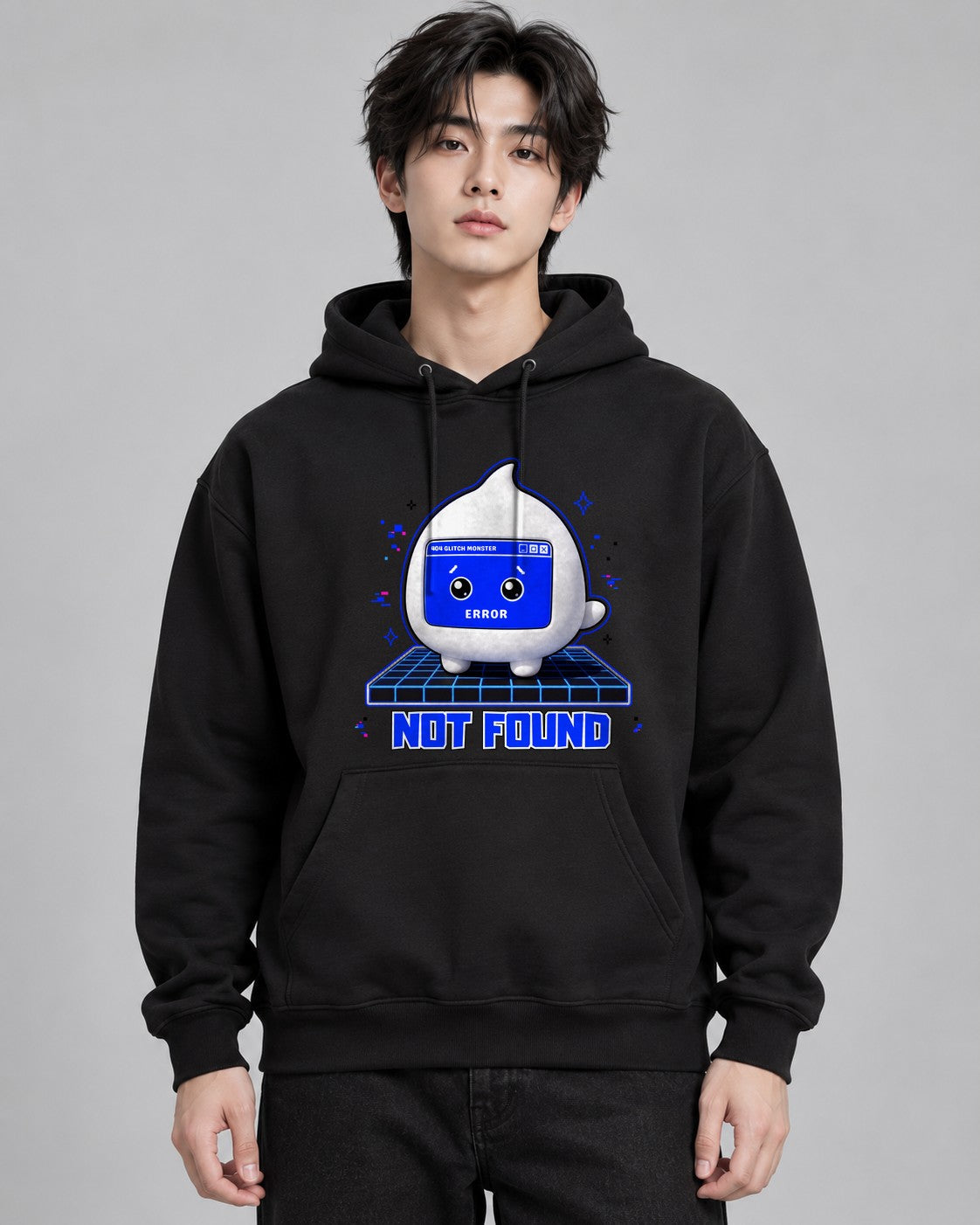 404 Glitch Monster - Black