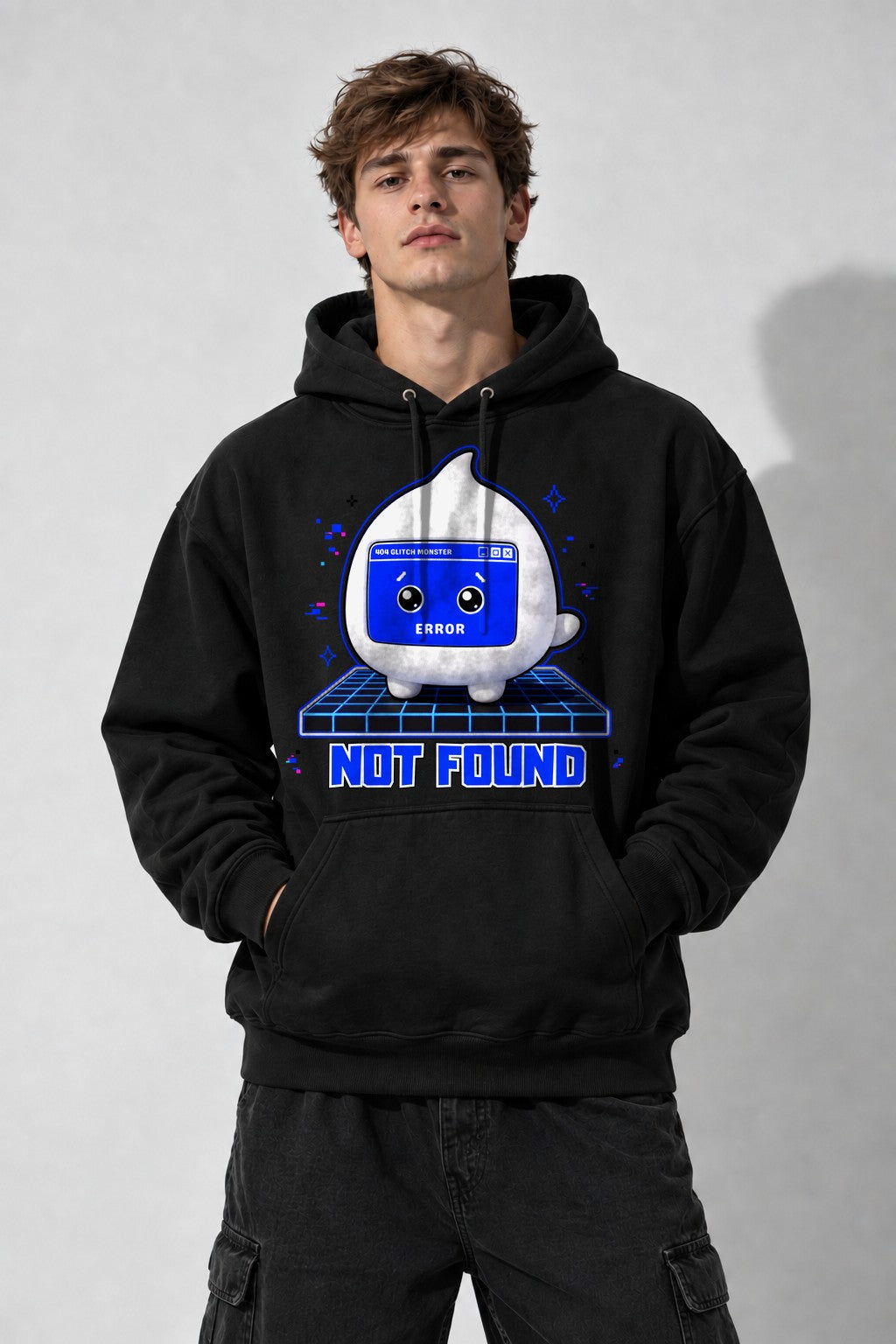404 Glitch Monster - Black
