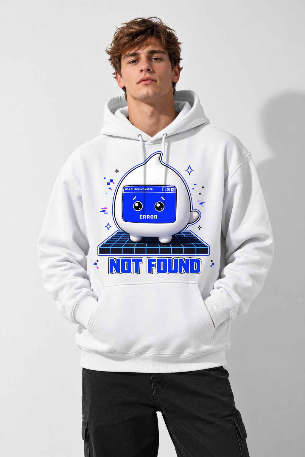 404 Glitch Monster - White