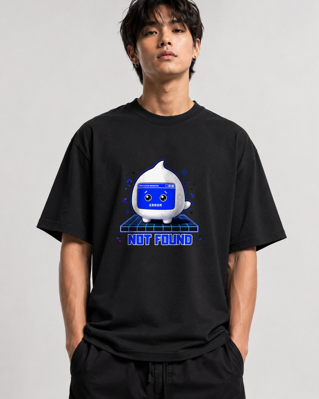 404 Glitch Monster - Black