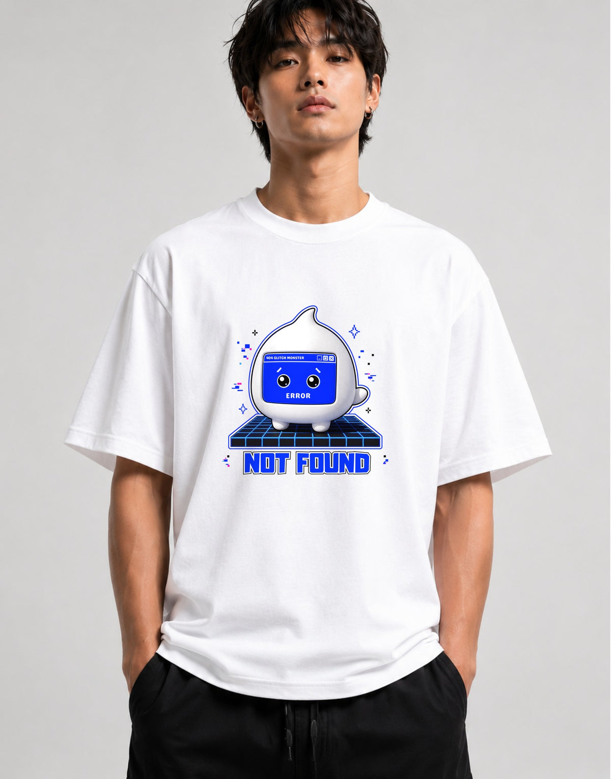 404 Glitch Monster - White