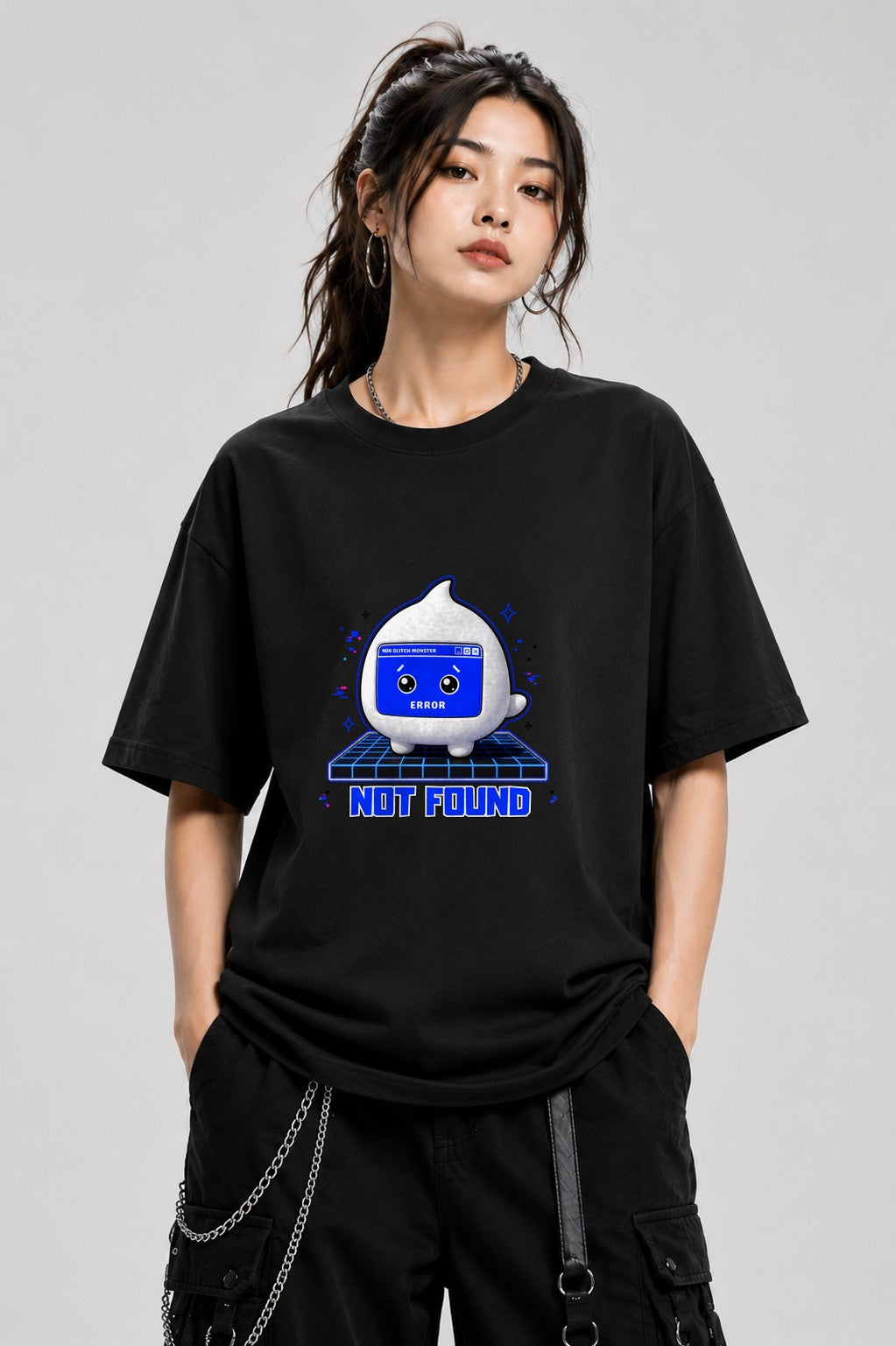 404 Glitch Monster - Black