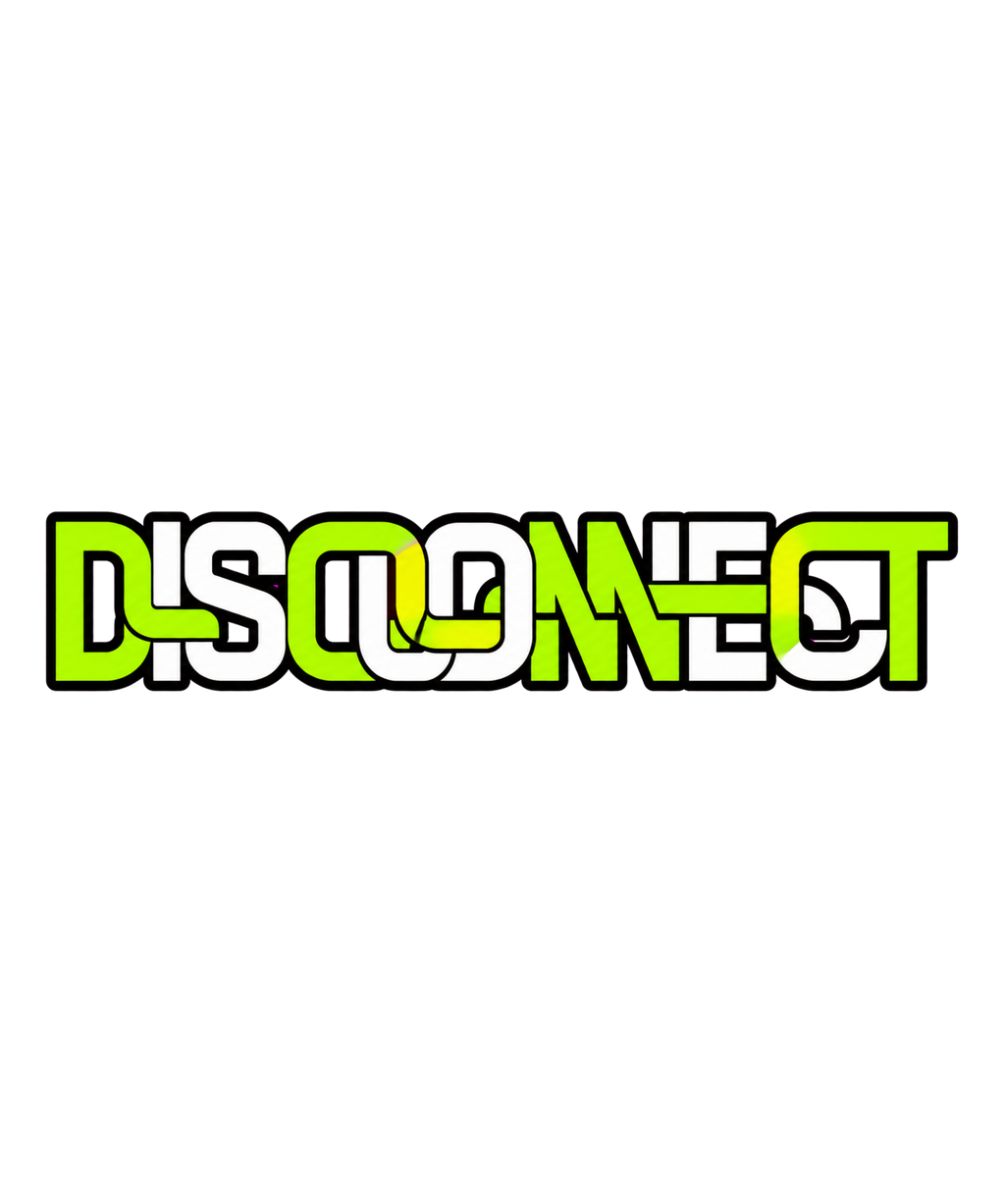 Disconnect Ribbon Wire Modern Cyberpunk Techwear Typography Streetwear