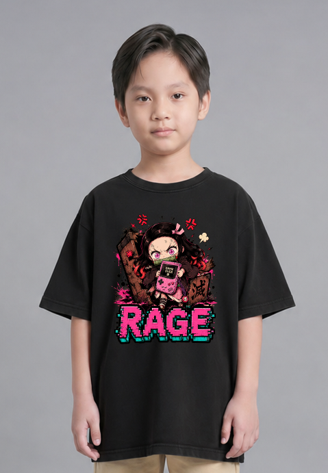 Rage Gamer Chibi Demon Girl Retro Glitch Streetwear