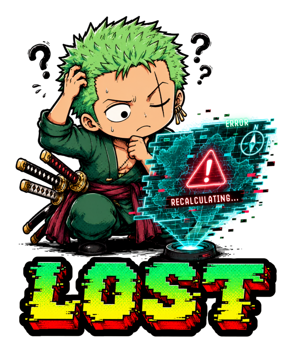 Lost Swordsman GPS Glitch Chibi Anime Streetwear