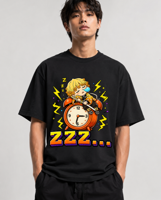 Sleepy Thunder Swordsman Alarm Clock Chibi Anime Streetwear