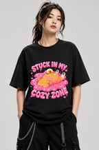 Stuck In My Cozy Zone - Cute Shiba Inu Slime Introvert Graphic T-Shirt