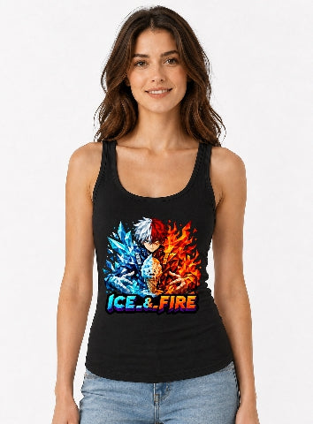 Shoto Todoroki Ice And Fire Geometric Anime Art