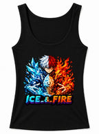 Shoto Todoroki Ice And Fire Geometric Anime Art