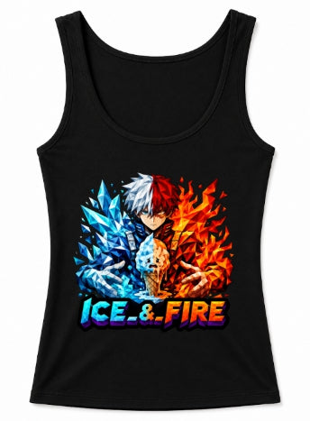 Shoto Todoroki Ice And Fire Geometric Anime Art