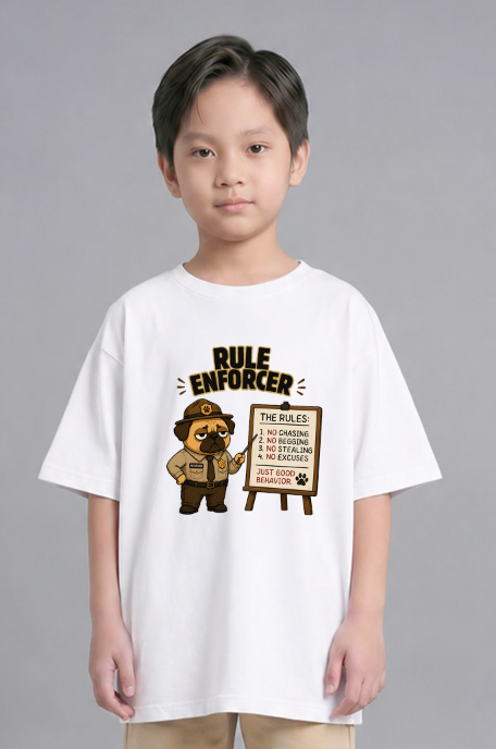 Rule Enforcer Police Officer Funny Grumpy Pug Dog Teacher Humor