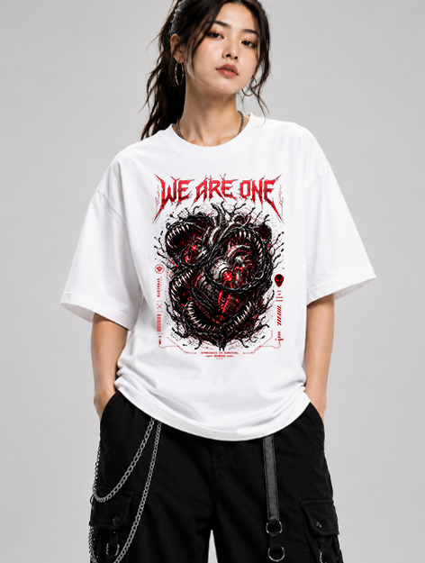 We Are One Symbiote Cybernetic Mechanical Heart Dark Streetwear