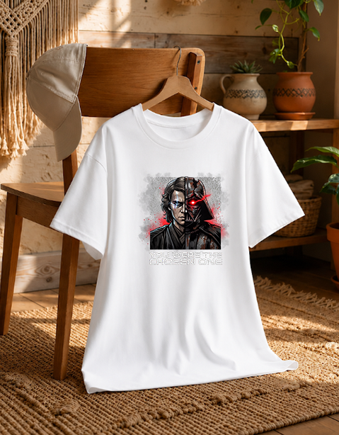 You Were The Chosen One Split Face Dark Lord Sci Fi Retro Art