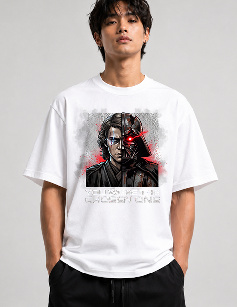 You Were The Chosen One Split Face Dark Lord Sci Fi Retro Art