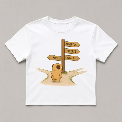 Go Home Crossroads Funny Introvert Pug Dog Life Choices Humor