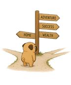 Go Home Crossroads Funny Introvert Pug Dog Life Choices Humor