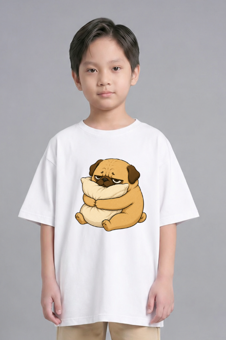Tired Pug Hugging Pillow Funny Sleep Nap Lover Grumpy Dog Humor