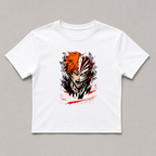 Bankai Hollow Mask Soul Reaper Orange Hair Anime Ink Splatter