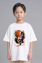 Bankai Hollow Mask Soul Reaper Orange Hair Anime Ink Splatter