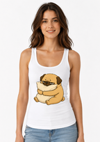 Tired Pug Hugging Pillow Funny Sleep Nap Lover Grumpy Dog Humor