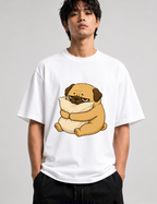 Tired Pug Hugging Pillow Funny Sleep Nap Lover Grumpy Dog Humor