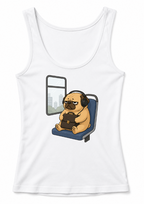 Tired Pug Commute On Subway Bus Funny Work Office Humor