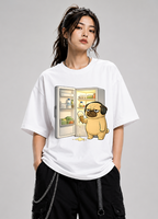 Late Night Snack Pug Dog Refrigerator Melting Ice Cream Funny Humor
