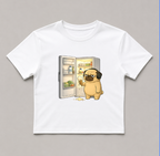 Late Night Snack Pug Dog Refrigerator Melting Ice Cream Funny Humor