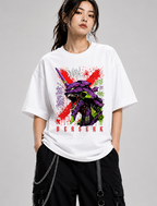 Berserk Eva Unit 01 Mech Roar Splatter Graffiti Anime Streetwear