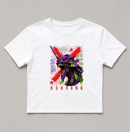 Berserk Eva Unit 01 Mech Roar Splatter Graffiti Anime Streetwear