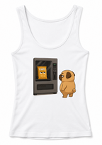 Staring Contest Vending Machine Chips Funny Hungry Pug Dog Humor