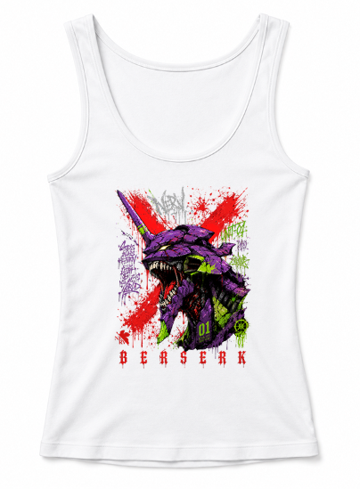 Berserk Eva Unit 01 Mech Roar Splatter Graffiti Anime Streetwear