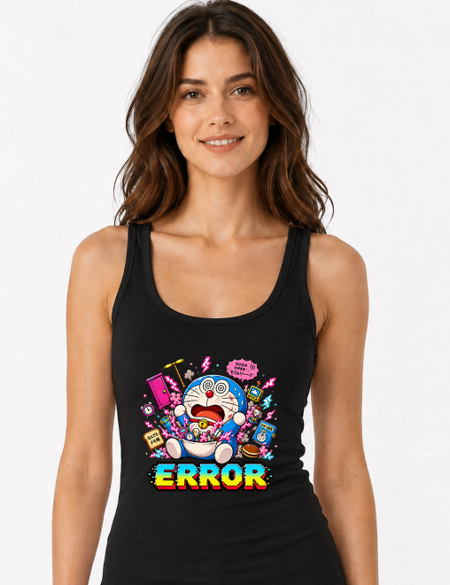 System Error Overloaded Robotic Cat Retro Glitch Streetwear