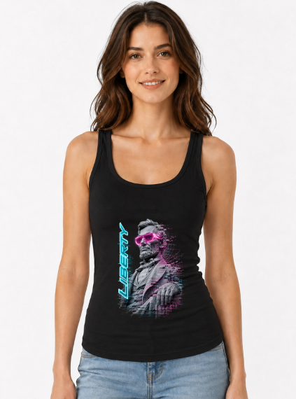 Abraham Lincoln Neon Cyberpunk Legend