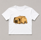If It Fits I Sits Chubby Pug Dog In Paper Bag Funny Humor